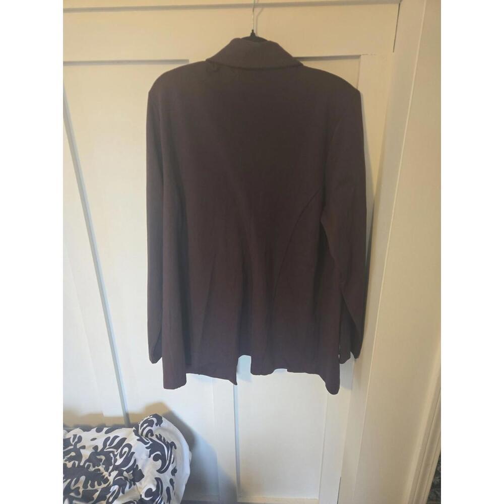 Cato Chocolate Brown Open-Front Blazer Cardigan New With Tags - Picture 2 of 4